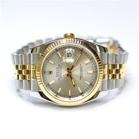 rolex datejust stainless steel 18k gold champagne women watch 116233|rolex oystersteel 36mm.